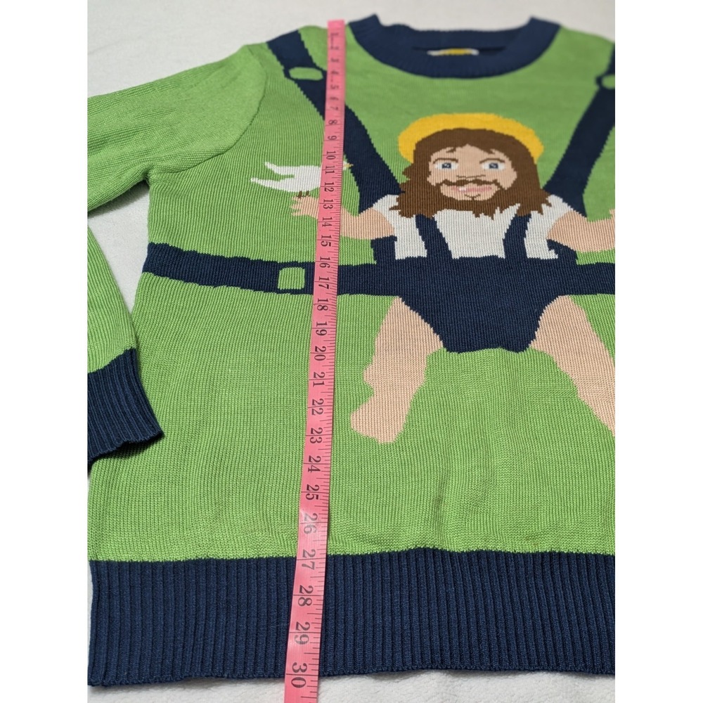 Tipsy Elves Sweater Mens XL Green Sweet Baby Jesus Ugly Christmas Easter - Picture 11 of 12